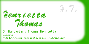 henrietta thomas business card